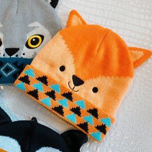 CRITTER COLLECTION KID'S KNIT HAT-FOX